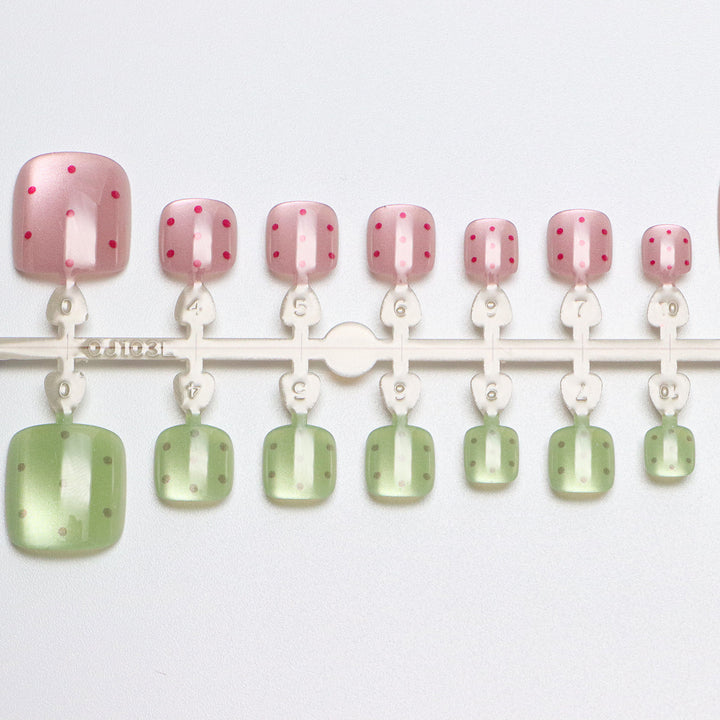 Playful Dotted Press-On Nail Set