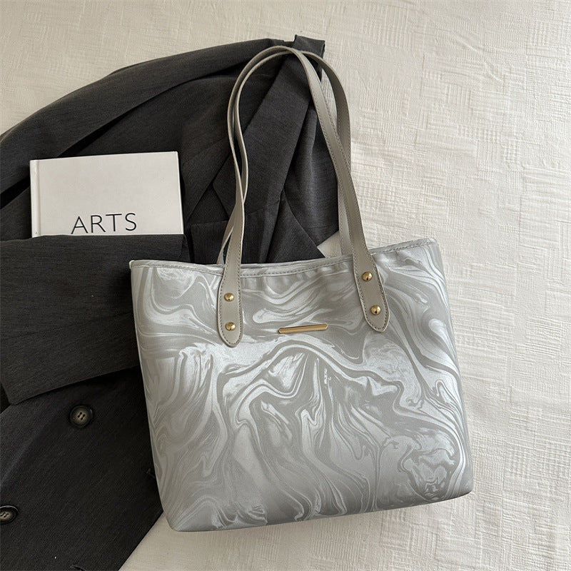 Stylish Marble Pattern Tote Bag Kalsten