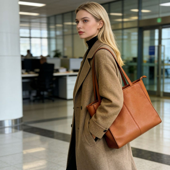 Elegant and Spacious Leather Bag Kalsten