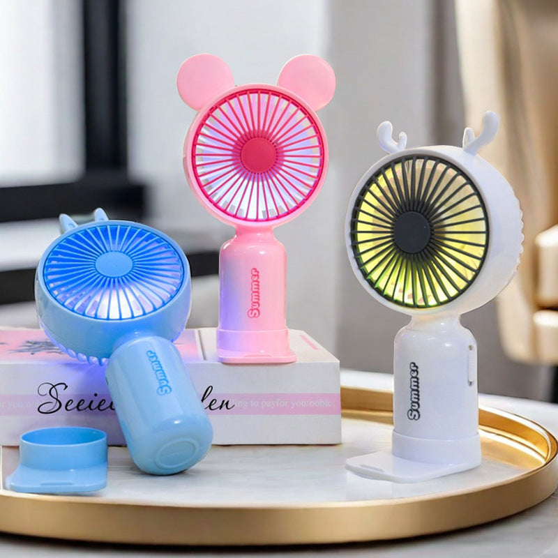 Women's Portable Hand Fan with Cute Ears Kalsten