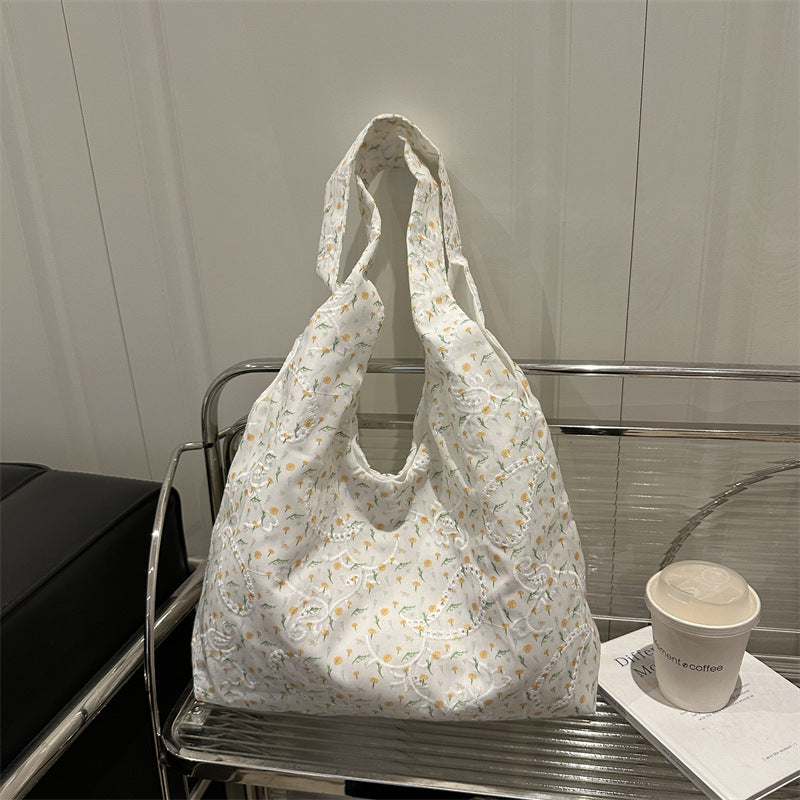 Floral Patterned Reusable Shopping Tote Bag