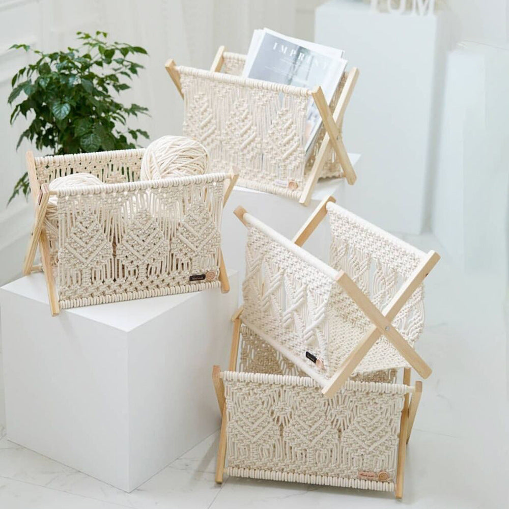 Decorative Macrame Storage Basket Kalsten