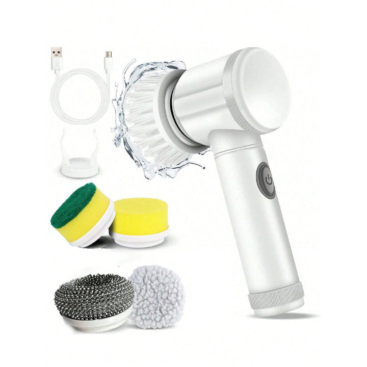 Cordless Electric Scrub Brush Kit With Interchangeable Heads
