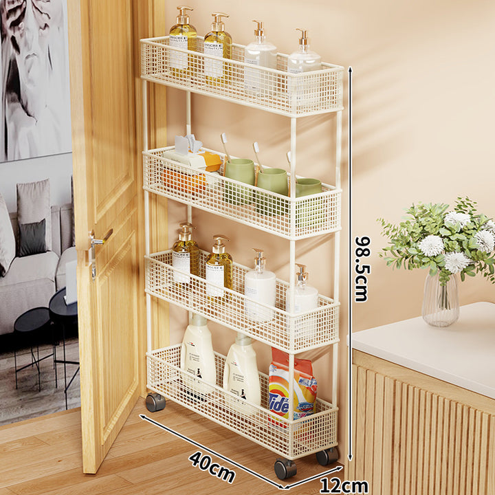 Slim Overdoor Three-Tier Wire Mesh Storage Organizer