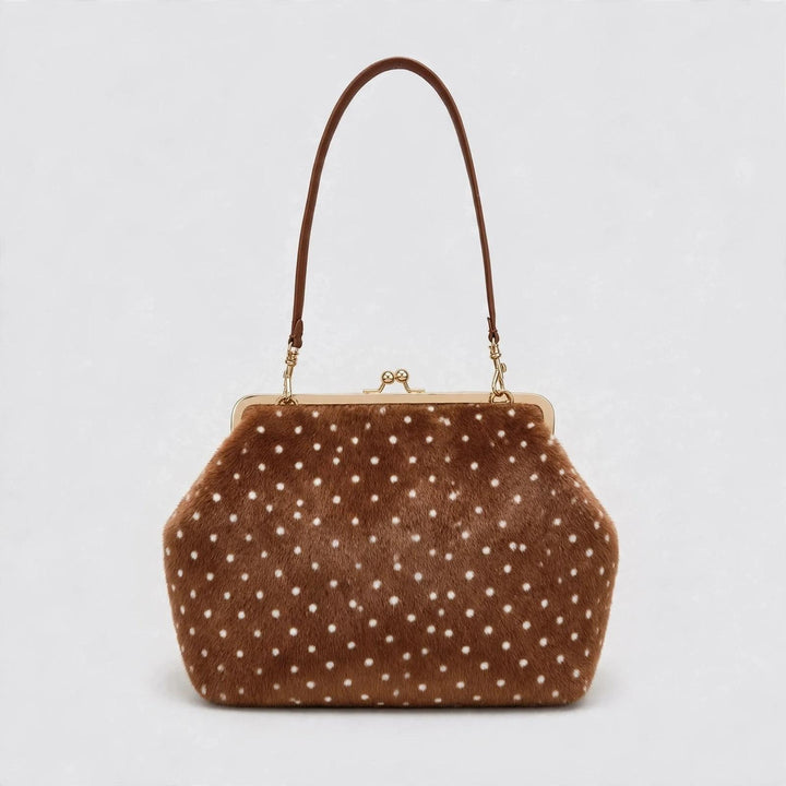 Polka Dot Fur Handbag
