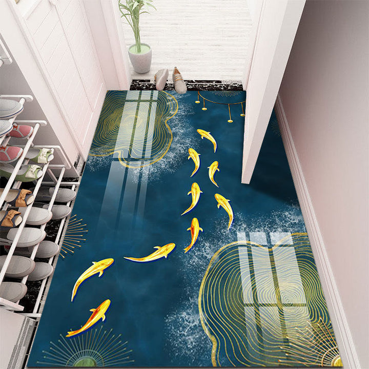 Artistic Fish-Themed Entry Mat