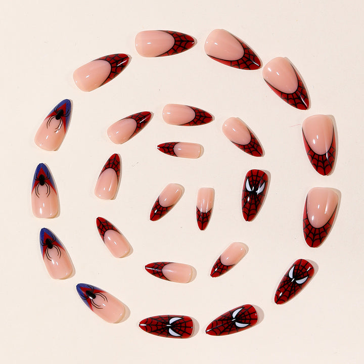 Spider-Man Inspired Stiletto Nail Art Kalsten