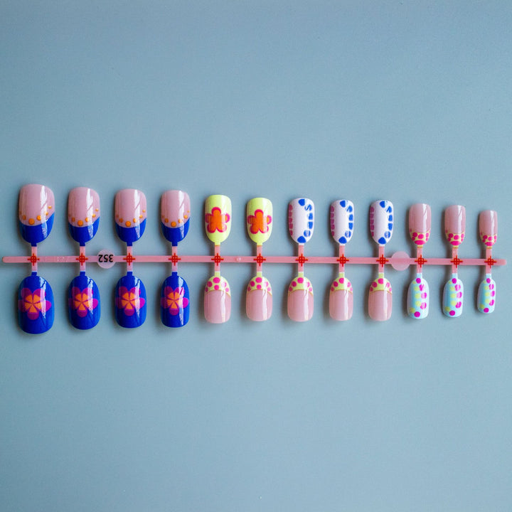 Artistic Floral Ombre Nail Art Set