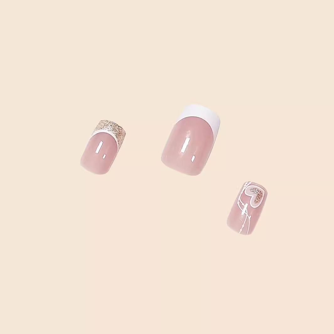 Elegant French Tip Acrylic Nail Art