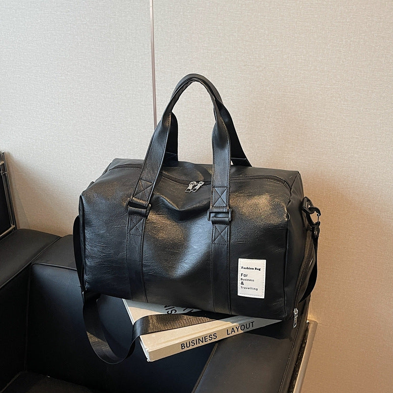 Stylish Leather Weekend Duffle Bag
