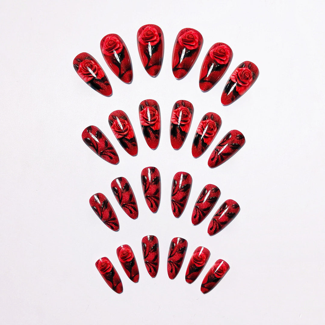 Creative Art Nails with Elegant Rose Designs Kalsten