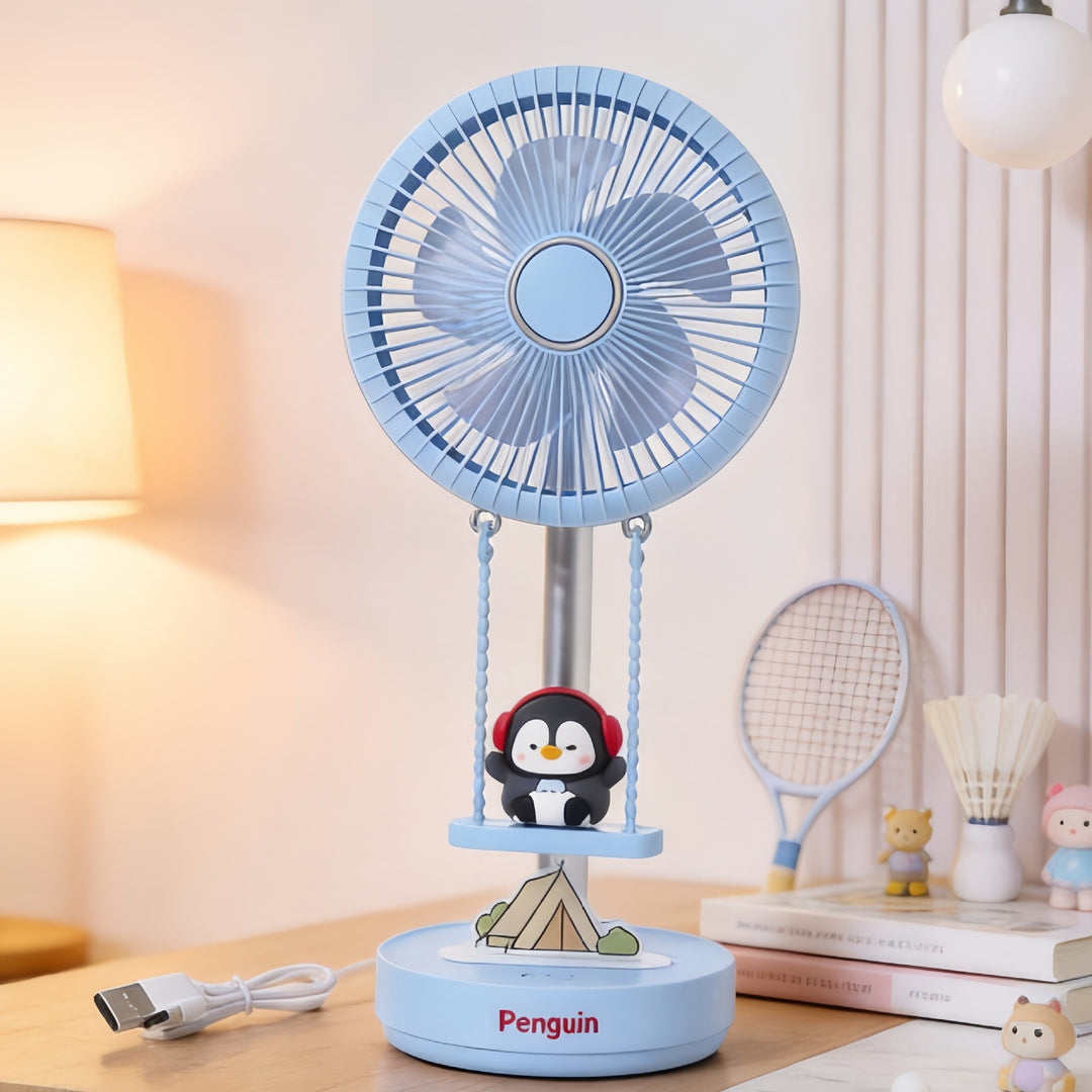 Ladies portable table fan with cute penguin design Kalsten