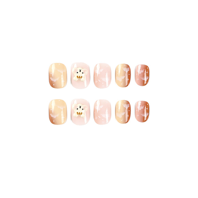 Artificial nail art with cloud design Kalsten