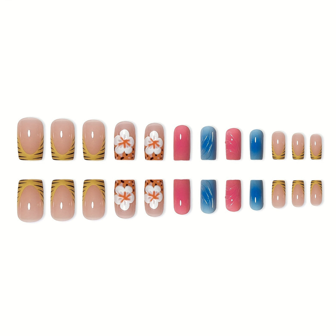 Artistic Floral Press-On Nails Kalsten