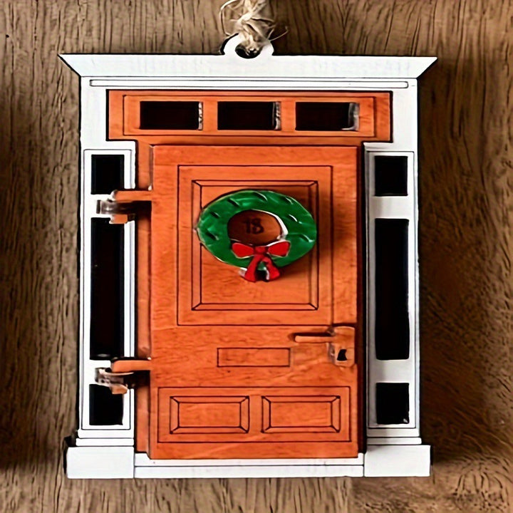 Holiday-Themed Wooden Door Decor