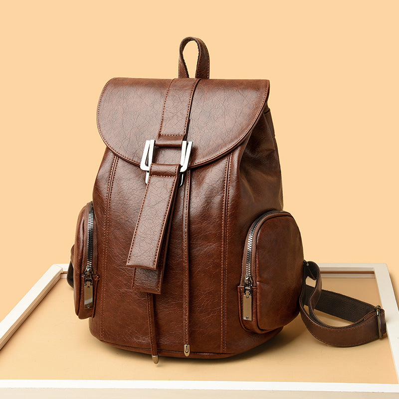Retro Chic Vegan Leather Backpack Kalsten