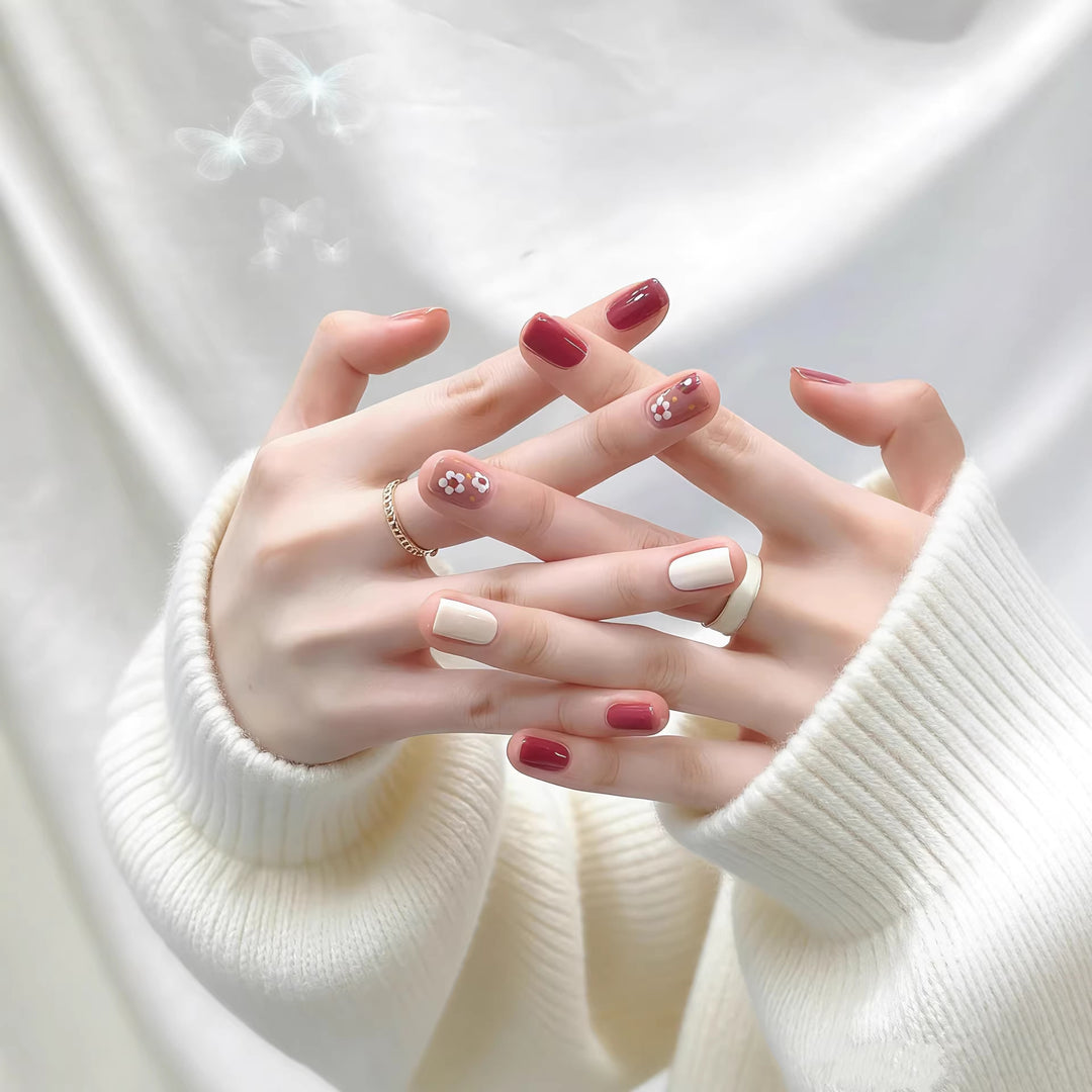 Artistic Floral Press-On Nails  1791773134