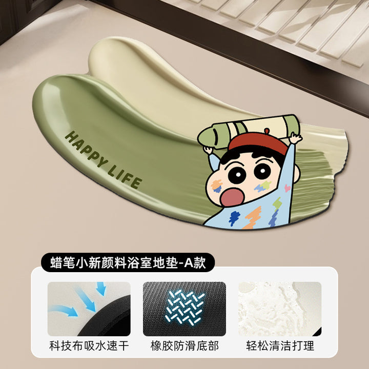 Playful Cartoon Bath Mat