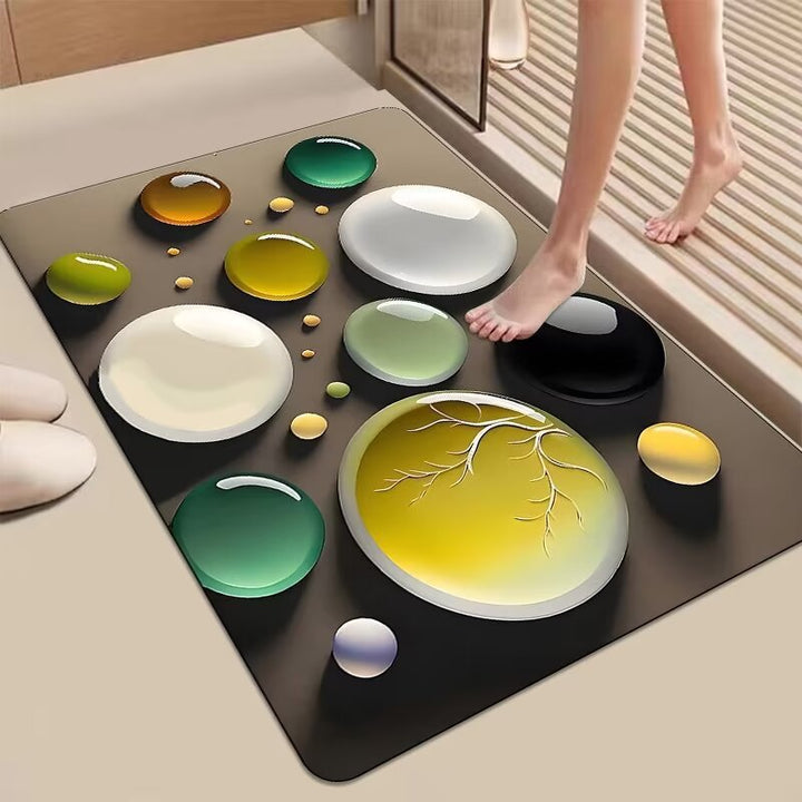 Decorative 3D Pebble Design Bath Mat Kalsten