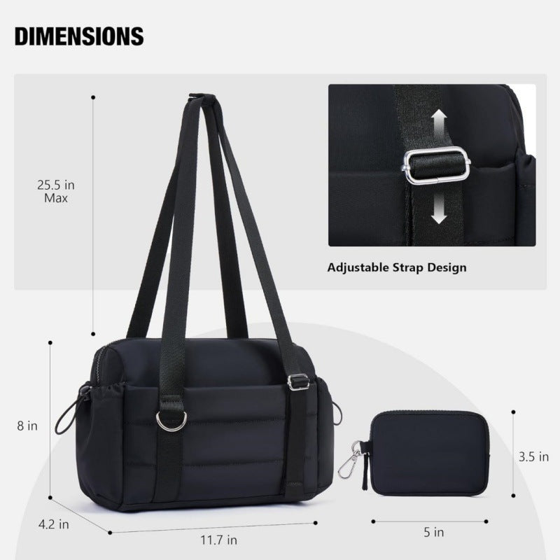 Multifunctional Shoulder Bag with Removable Organizer Kalsten