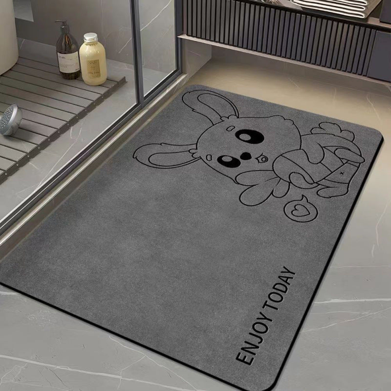 Cartoon Hippo Bath Mat