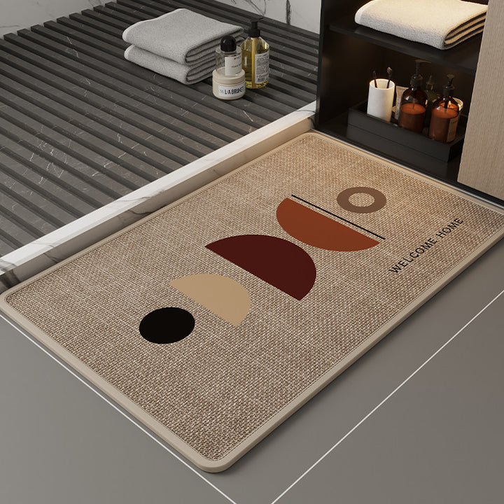 Decorative Fish-Themed Bath Mat for Bathroom