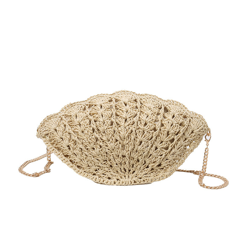 Elegant Crochet Shell-Shaped Handbag