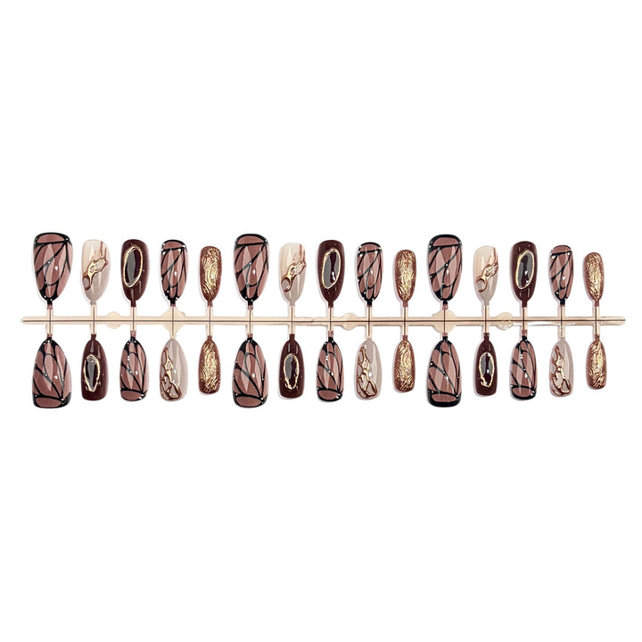 Premium Artificial Nail Set with Elegant Designs Kalsten