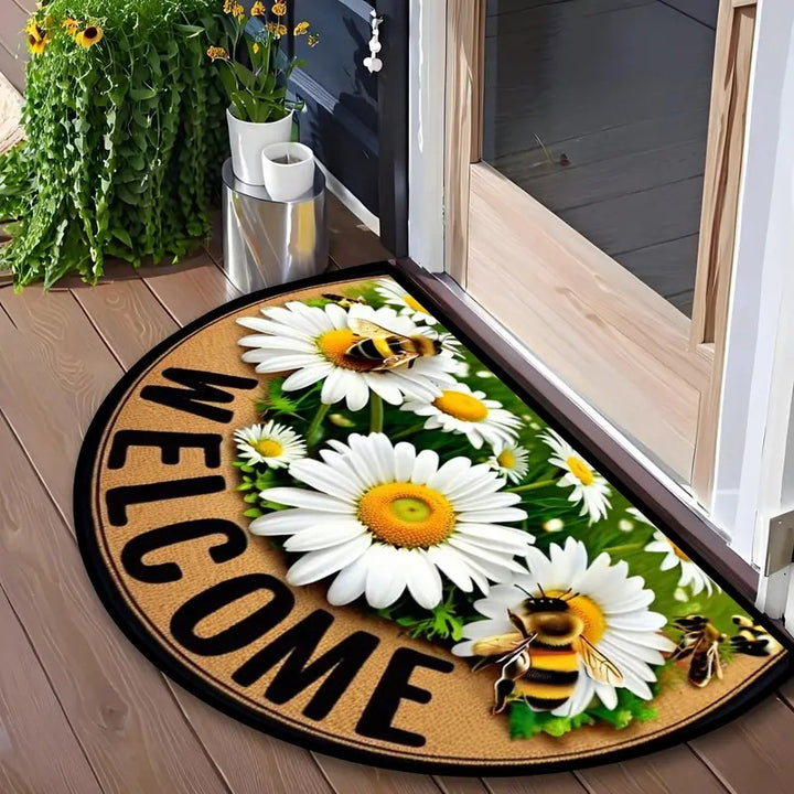 Textured Wooden Plank Doormat Kalsten