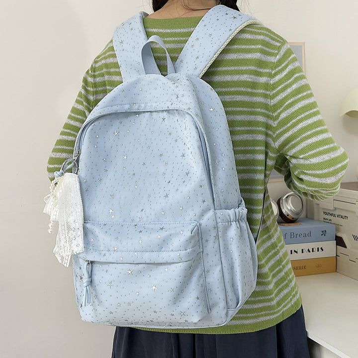 Elegant backpack with glittering stars and practical compartments Kalsten