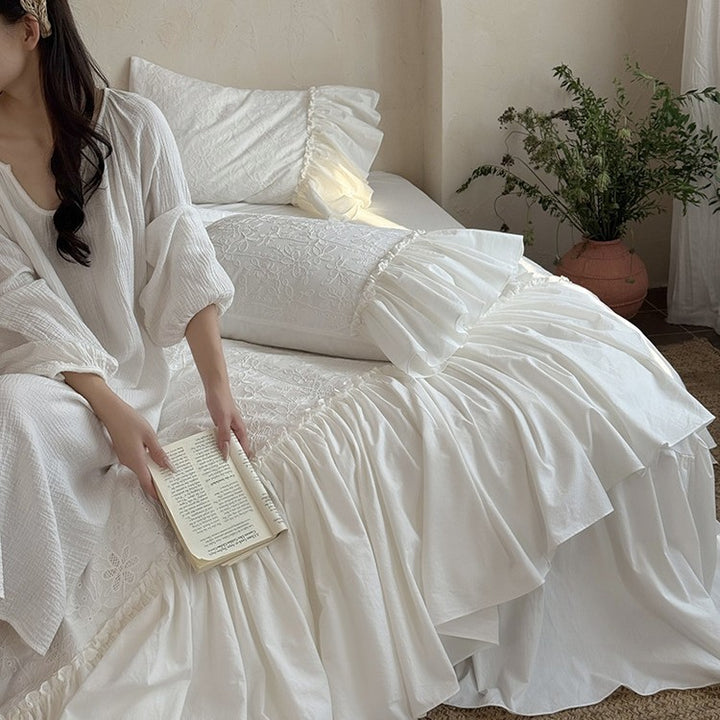 Cotton muslin bedding set