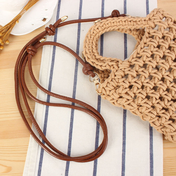 Handbag Made of Handmade Macrame with Adjustable Shoulder Strap Kalsten