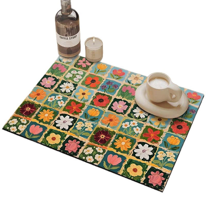 Floral Print Kitchen Mat