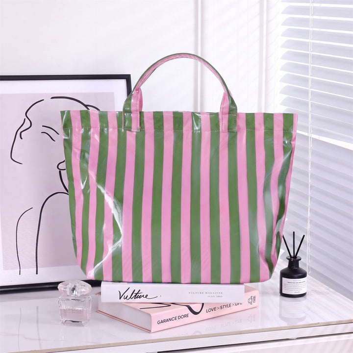 Large Stylish Striped Tote Bag Kalsten