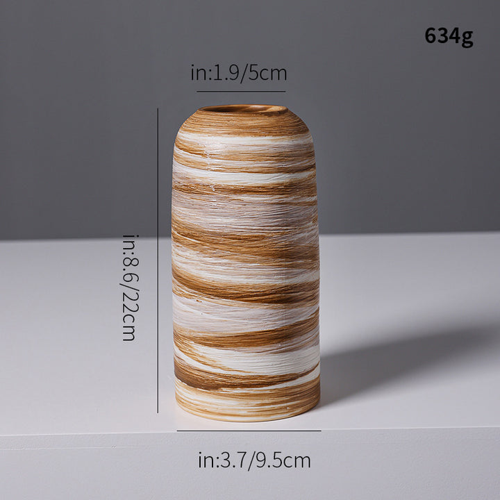 Artistic Spiral Design Ceramic Vase Kalsten