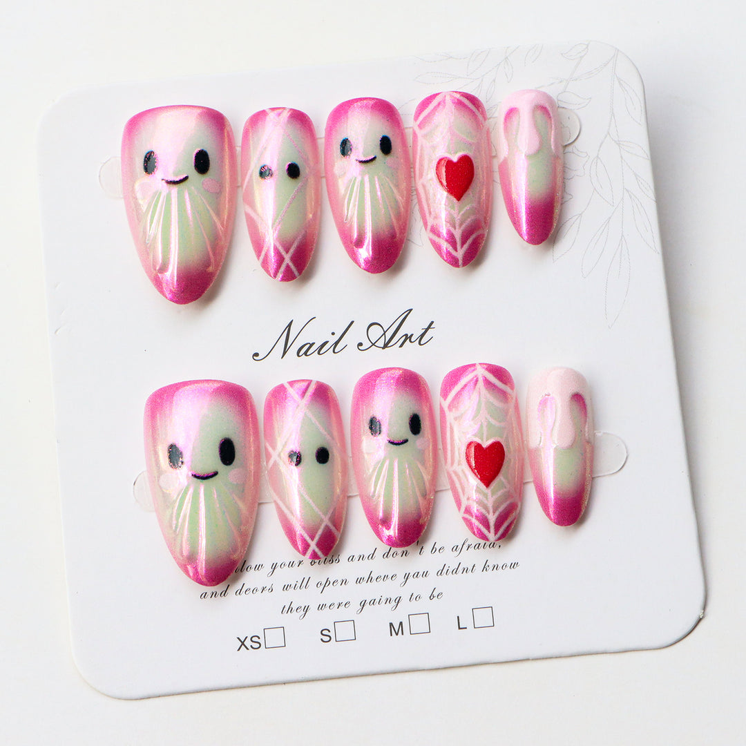 Playful Cartoon Jellyfish Press-On Nails