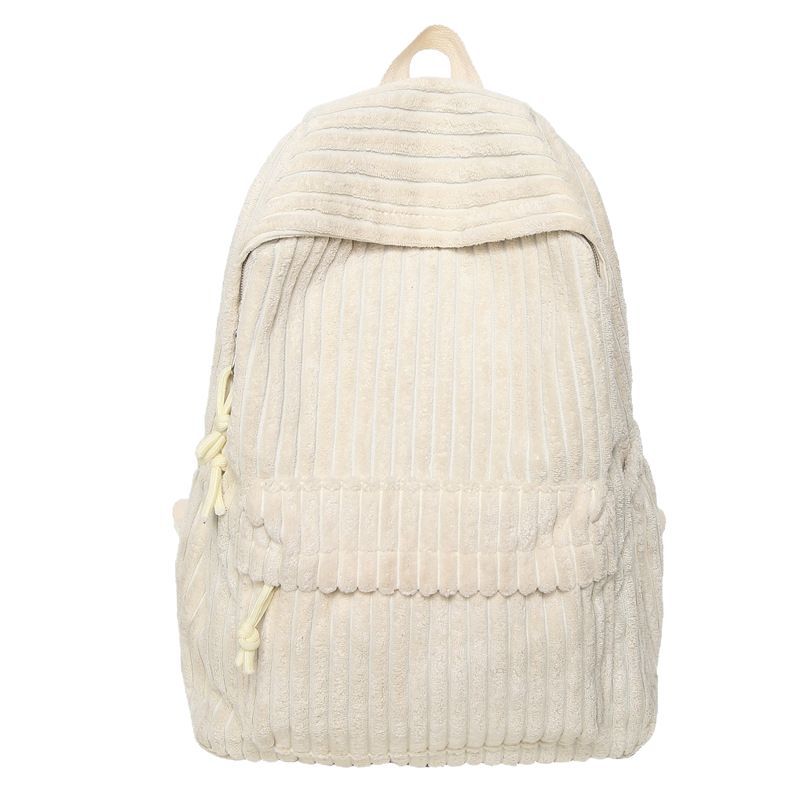 Textured Ribbed Casual Backpack Kalsten