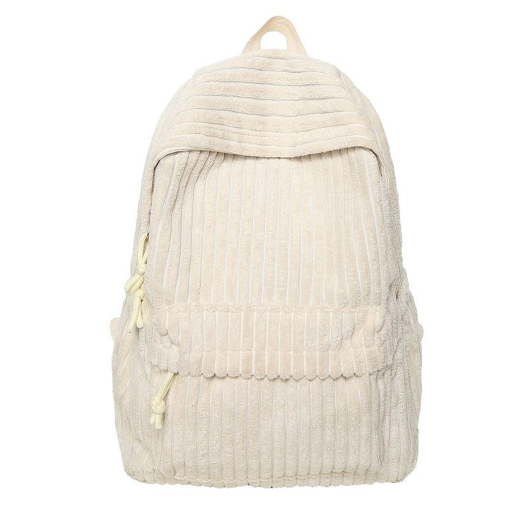 Textured Ribbed Casual Backpack Kalsten