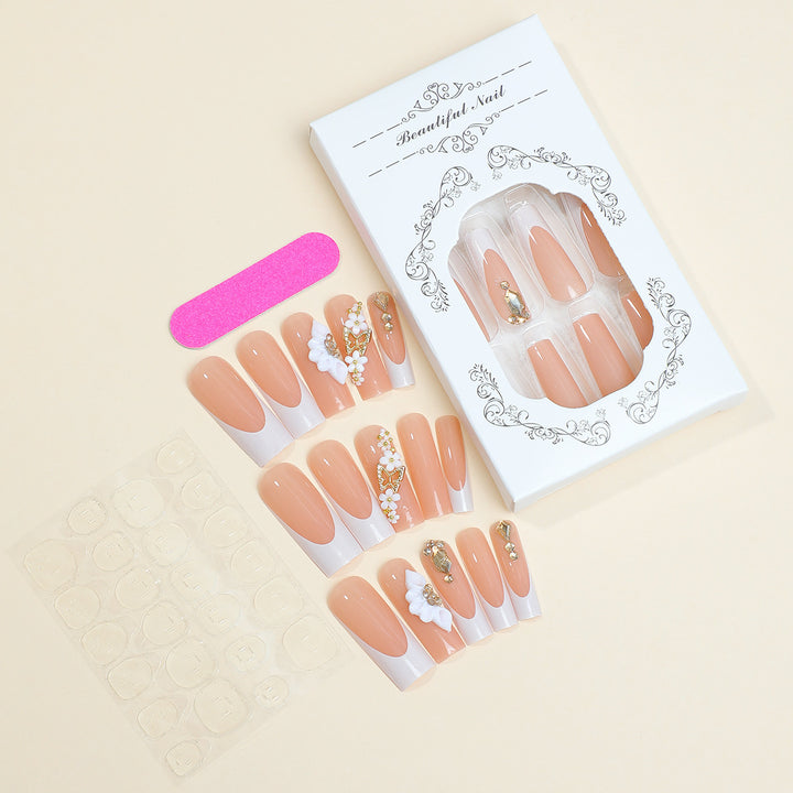Nail art set with stylish floral and glitter accents Kalsten