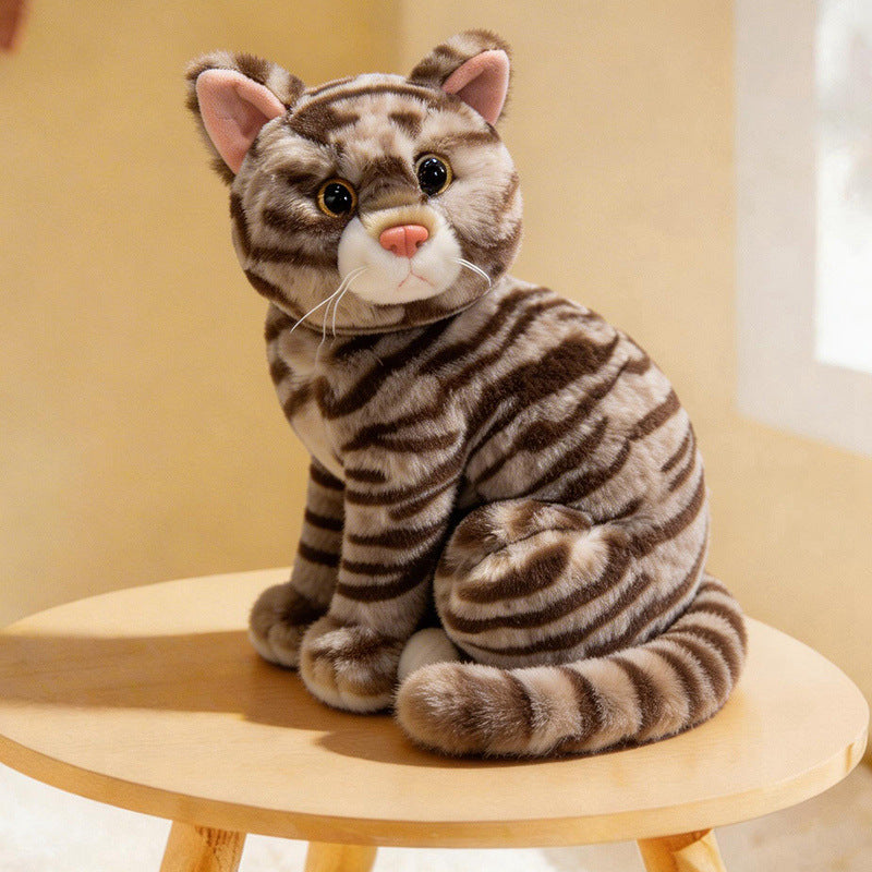 Lifelike Stretching Cat Plush Floor Cuddle Pillow Kalsten