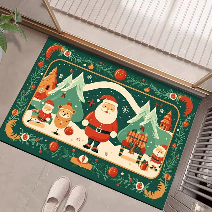 Festive Holiday Scene Entrance Mat