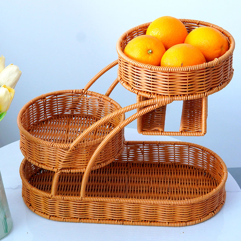 Multi-Tiered Wicker Storage Organizer Kalsten