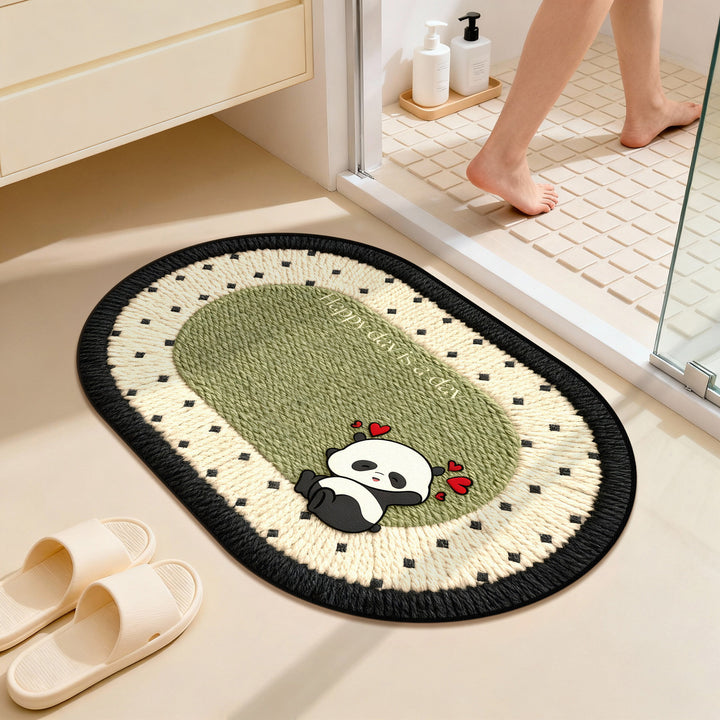 Cute Panda-Themed Bath Mat