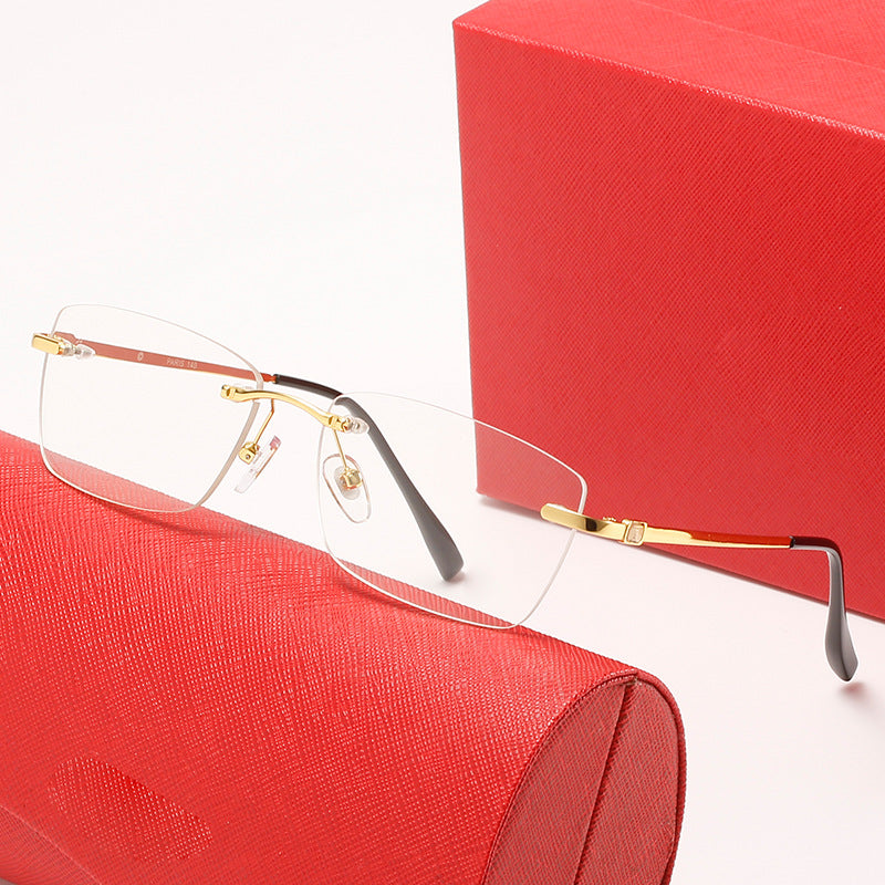 Women's fashionable half-frame sunglasses with stylish metal frame Kalsten