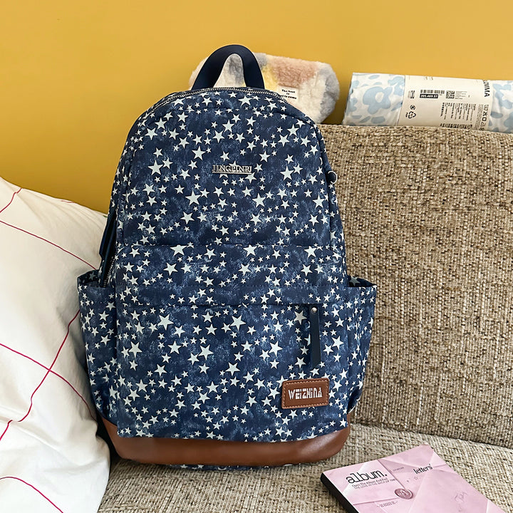 Stylish Star-Printed Casual Backpack Kalsten