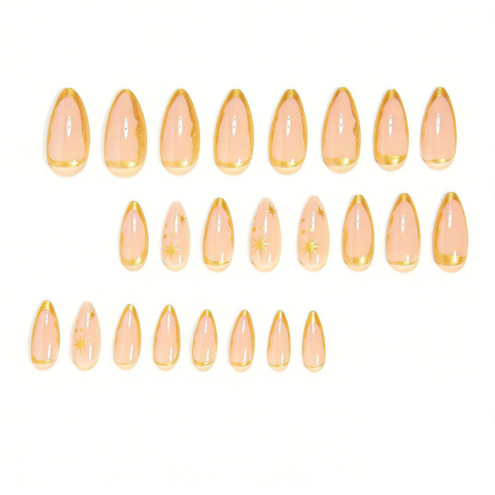 Acrylic nail kit with glamorous golden accents Kalsten