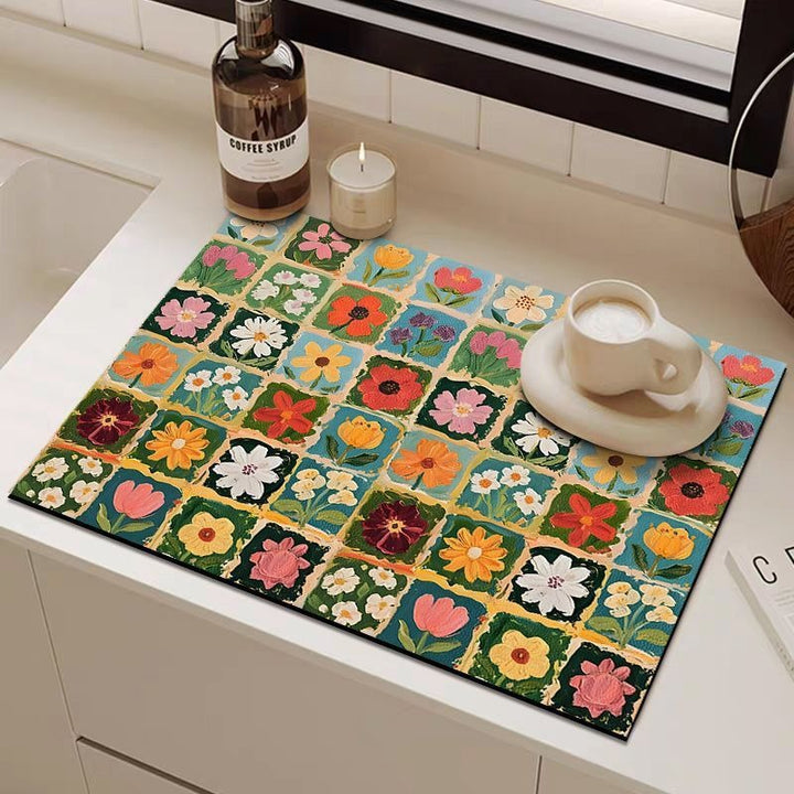 Decorative Floral Art Mat Kalsten