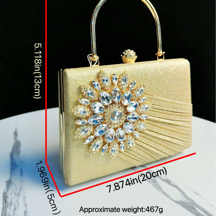 Luxurious Rhinestone-Embellished Evening Handbag