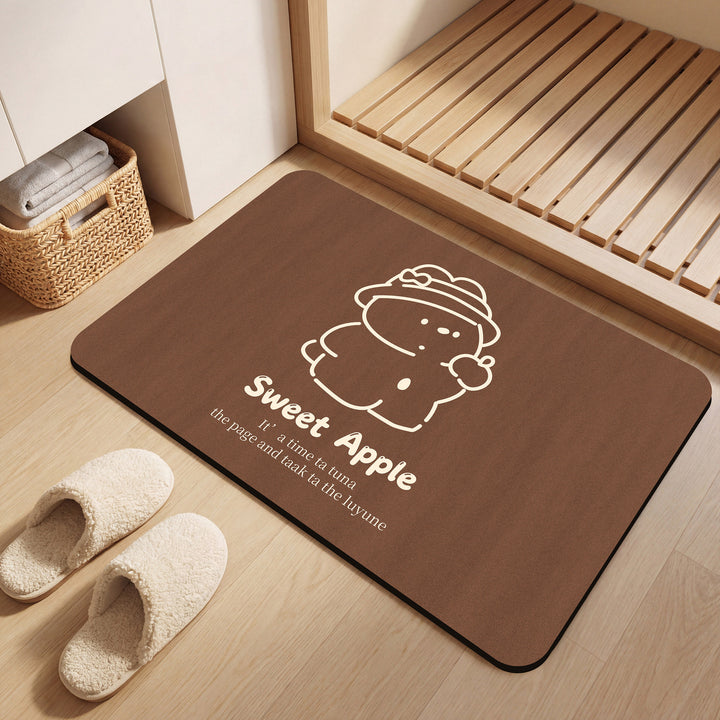 Cute Family Themed Decorative Bath Mat
