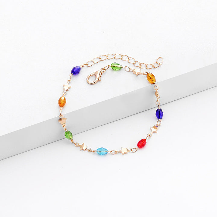 Colorful Star Charm Anklet Kalsten